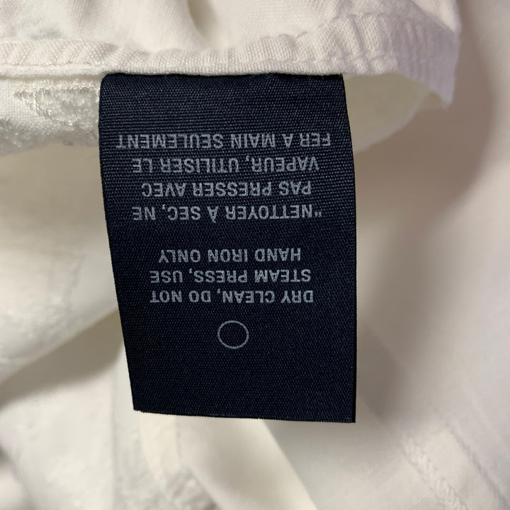 ROBERT GRAHAM Size XL White Embroidery Cotton Button Up Short Sleeve Shirt