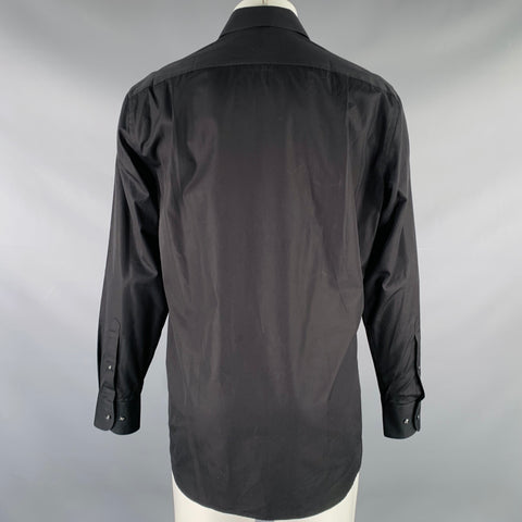 HUGO BOSS Size M Black Cotton Button Up Long Sleeve Shirt
