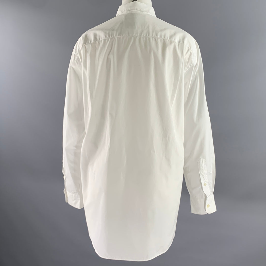 JUNYA WATANABE Size L White Cotton Pointed Collar Shirt