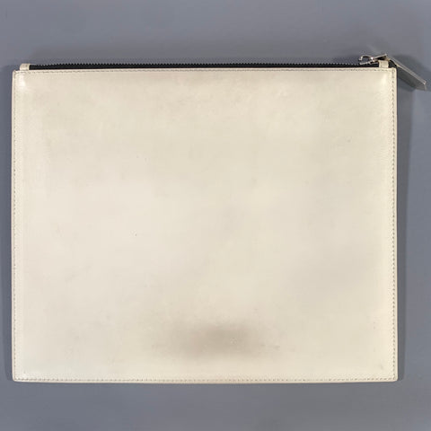 CALVIN KLEIN SS2018 Black White American Flag Leather Pouch Bag