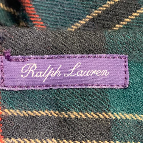 RALPH LAUREN Taille 34 Vert Rouge Tartan Laine Cargo Pantalon Décontracté