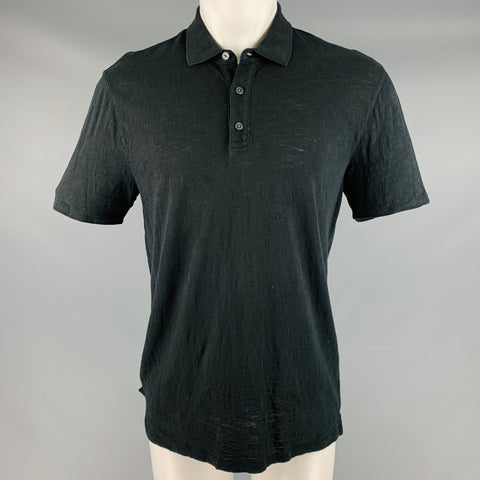 VINCE Polo Manga Corta Algodón Negro Talla M