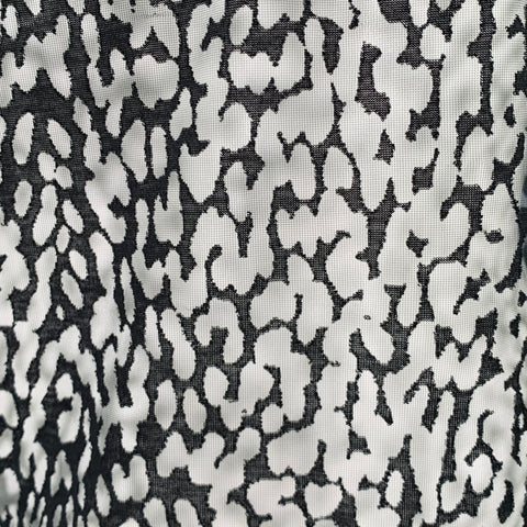 SAINT LAURENT Size S Black Lyocell Blend See Through Animal Print Casual Top