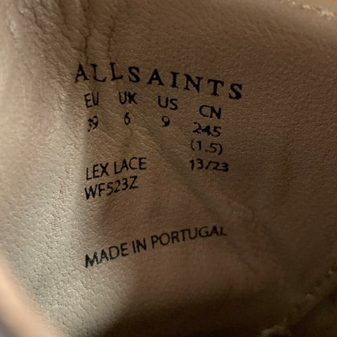 ALLSAINTS Size 9 Lex Black White Color Block Spectator Derby Pointed Toe Lace-Up Shoes