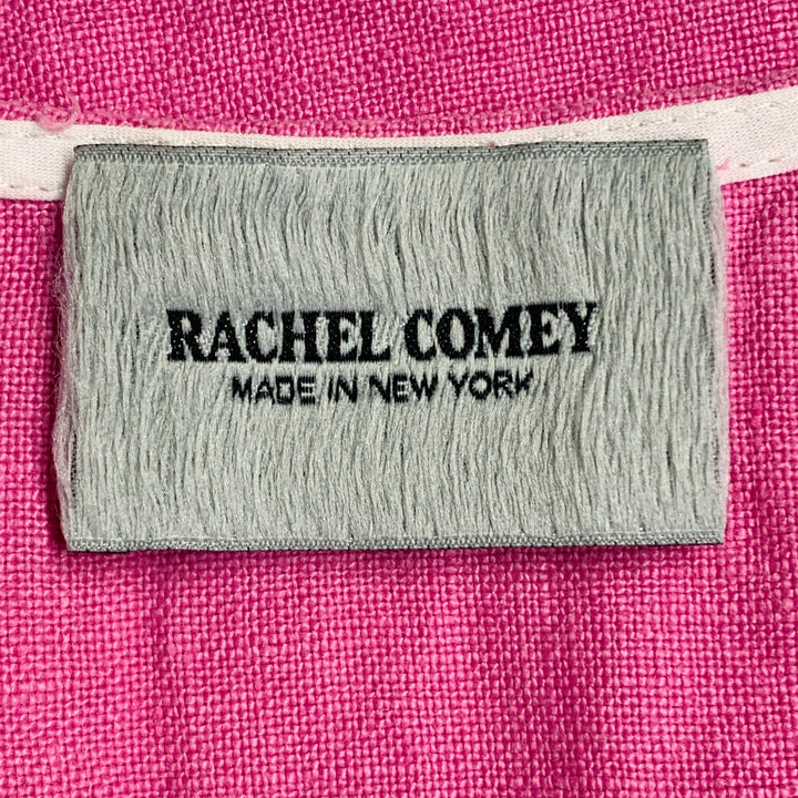 RACHEL COMEY Size 4 Pink Linen Woven Relaxed Fit Tank Casual Top