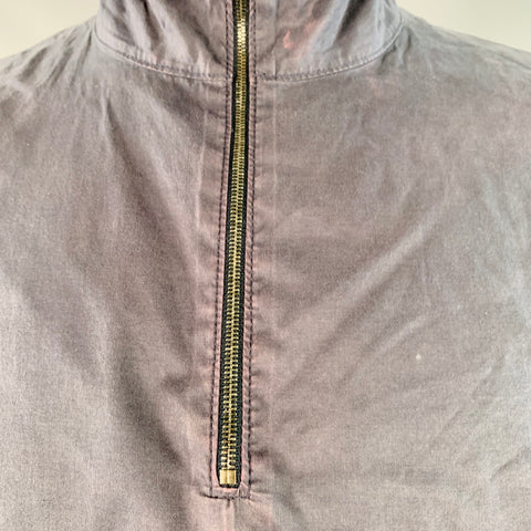 PRADA Size M Navy Cotton Layered 1/4 Zip Pullover