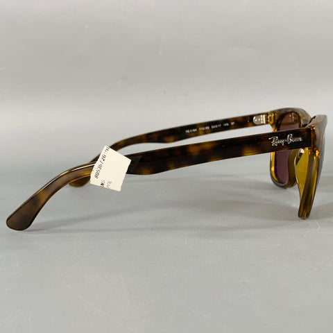 RAY-BAN Polished Light Havana Brown Beige Tortoiseshell Acetate Polarized Sunglasses