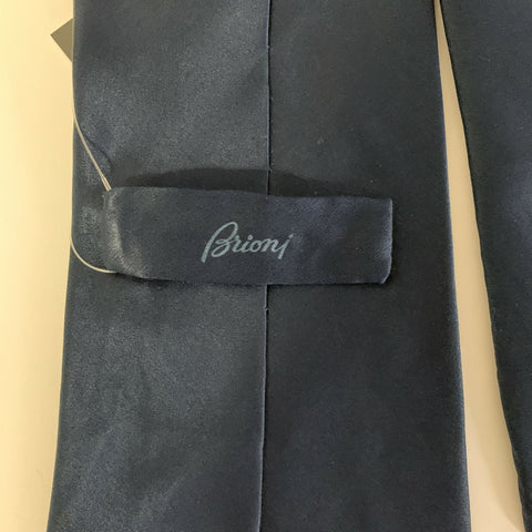 BRIONI Navy Silk Tie