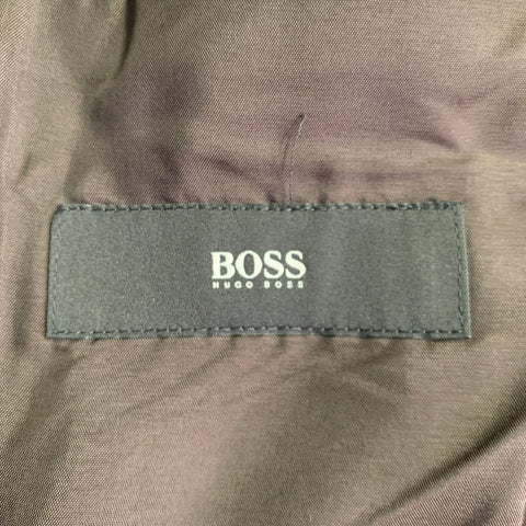 HUGO BOSS Size 42 Regular Grey Virgin Wool Notch Lapel Sport Coat