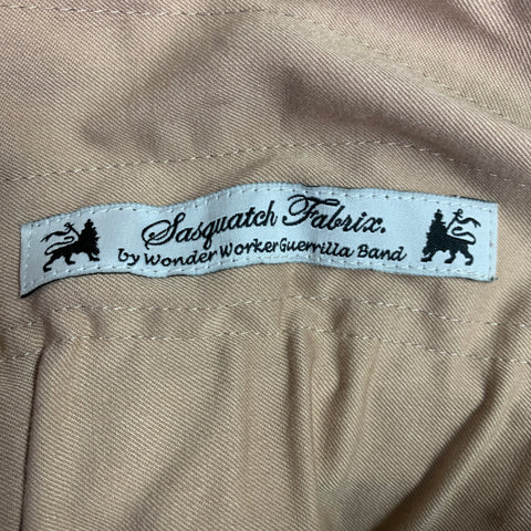 SASQUATCHfabrix Pantalon décontracté taille haute en sergé de polyester mélangé beige taille M