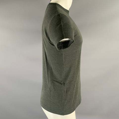 DANIEL CLEARY Size M Green Charcoal Knit Wool T-shirt