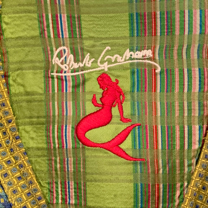 ROBERT GRAHAM Size L Green Plaid Silk Trilby Fedora