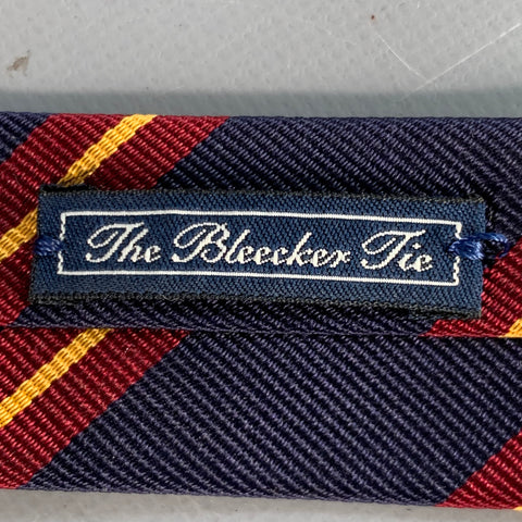 POLO by RALPH LAUREN The Bleecker Navy Red Diagonal Stripe Silk Skinny Tie