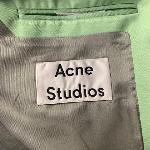 ACNE STUDIOS Size 42 Green Lime Viscose Blend Peak Lapel Sport Coat