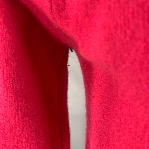 PAUL SMITH JEANS Size XL Pink Fuchsia Applique Wool Crew-Neck Sweater