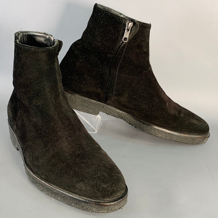 BOTTINES EN DAIM NOIR AVEC FERMETURE ÉCLAIR LATÉRALE COMMON PROJECTS TAILLE 8