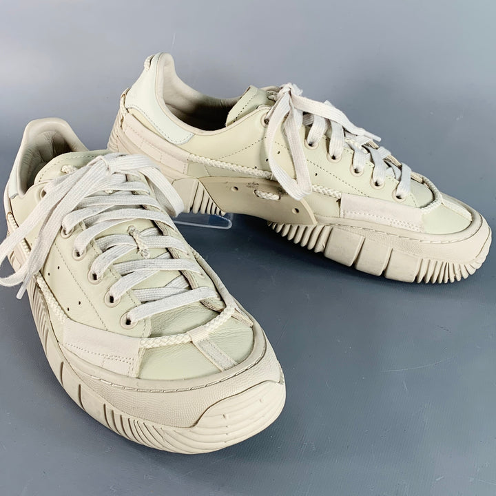 ADIDAS BY CRAIG GREEN Size 10 Scuba Stan Beige Leather Low Top Sneakers