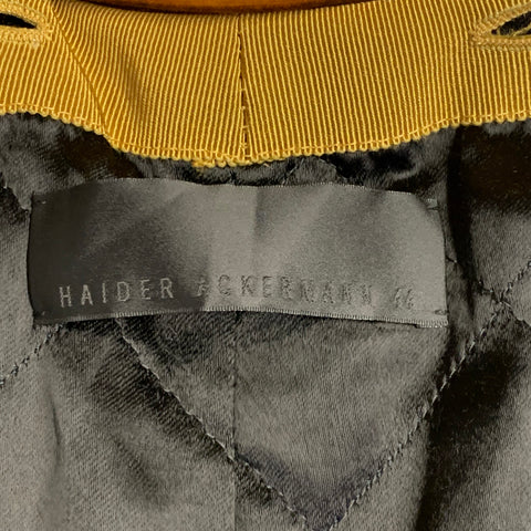 HAIDER ACKERMANN Size 44 Gold Velvet Rayon Blend Zip Up Blouson Jacket