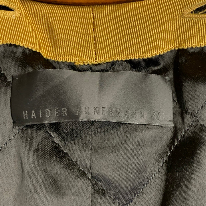 HAIDER ACKERMANN Size 44 Gold Velvet Rayon Blend Zip Up Blouson Jacket