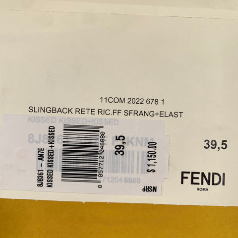FENDI Size 9 Pink Neon Microfiber Monogram Calfskin Slingback Pumps