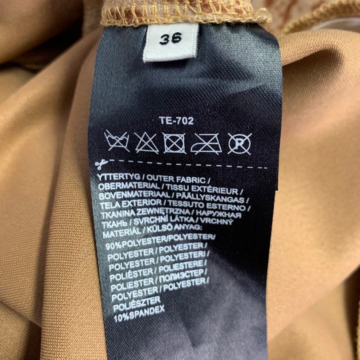 STAND STUDIO Size XS Tan Brown Polyester Blend Snakeskin Print Leggings