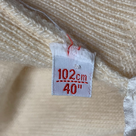 PRINGLE Taille M Pull à col roulé en cachemire tricoté crème
