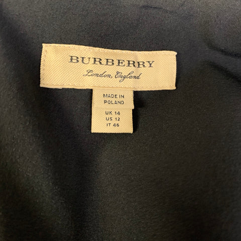 BURBERRY FW2018 Aria Size 12 Black Viscose Elastane Sleeveless Long Dress