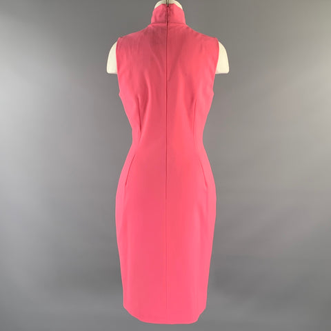 DOLCE & GABBANA Size S Pink Virgin Wool Sheath Knee-Length Dress
