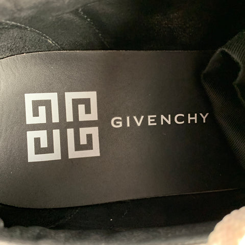 GIVENCHY Size 11 White Red & Blue Perforated Leather Sneakers