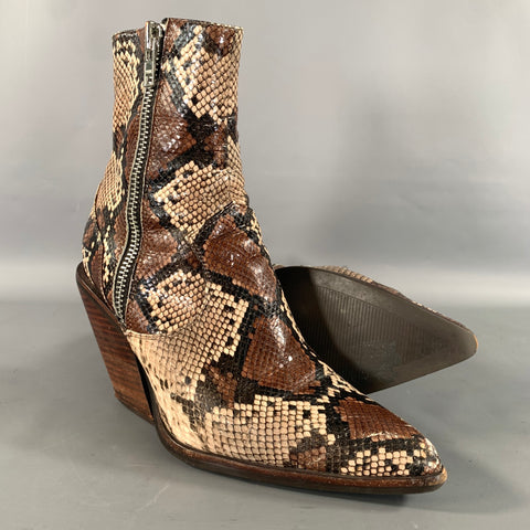 SYRO Size 9 Brown Tan Snake Polyurethane Chelsea Boots