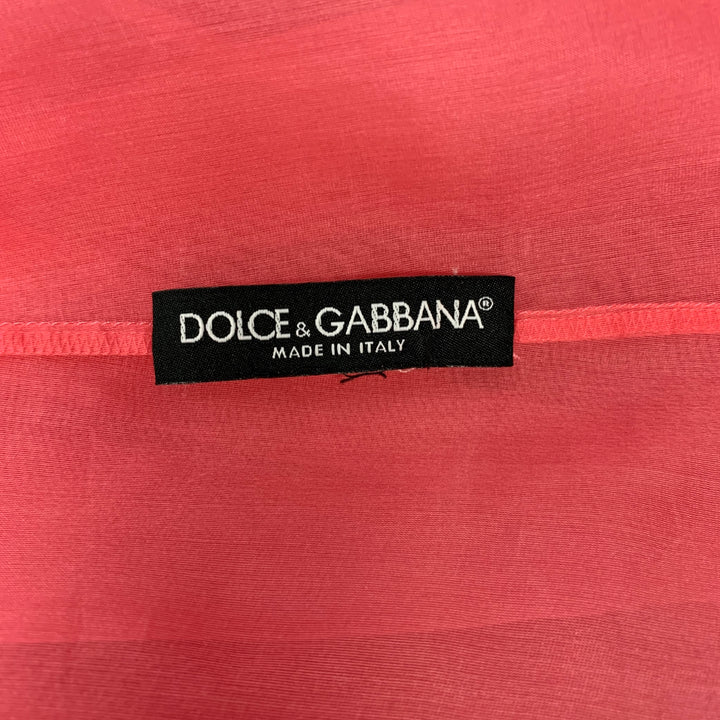 DOLCE & GABBANA Size M Orange Coral Blouse Dress Top