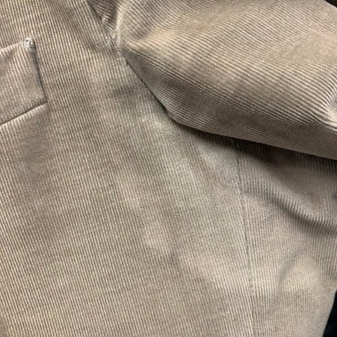 MIU MIU Size 40 Khaki Corduroy Cotton Blend Notch Lapel Suit