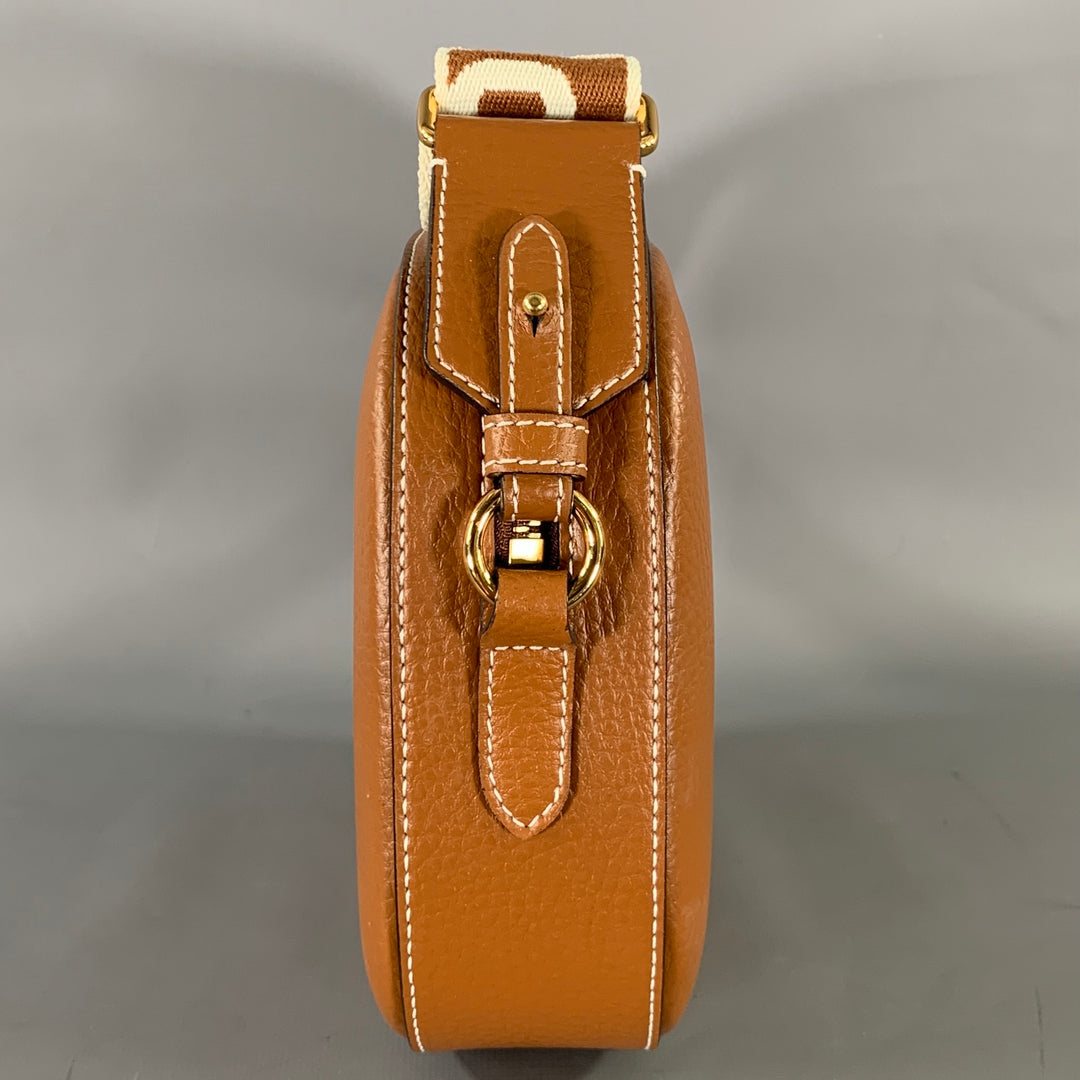 STELLA McCARTNEY Brown White Studded Faux Leather Handbag & Leather Goods