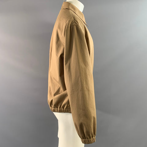 PRADA Size 38 Khaki Blue Cotton Zip Up Jacket