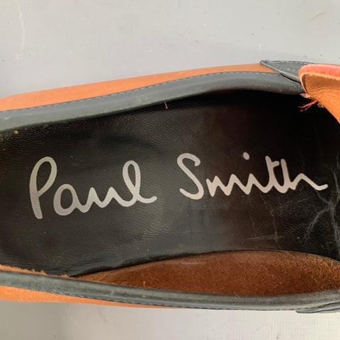 PS by PAUL SMITH Size 8 Tan Multi Color Color Block Leather Slip On Penny Loafers
