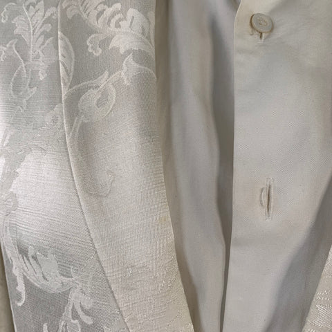 MOODS OF NORWAY Size 42 White Jacquard Cotton Blend Notch Lapel Sport Coat