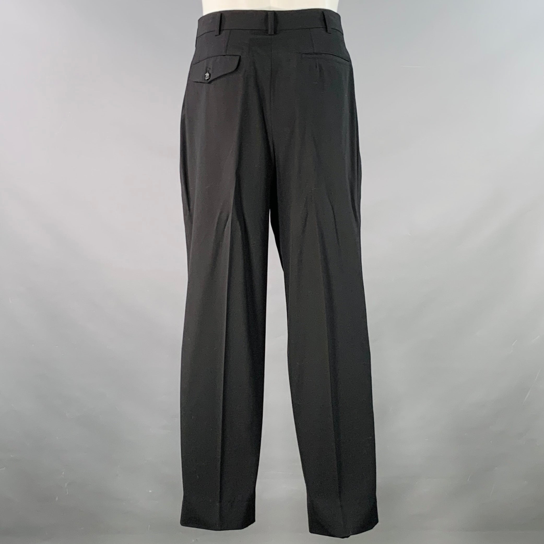 COMME des GARCONS HOMME PLUS Vintage 1990 Size S Black Wool Notch