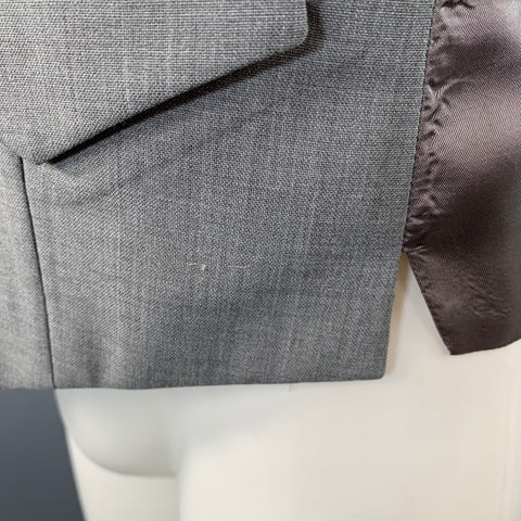 MAISON MARTIN MARGIELA Gilet de cérémonie en V, gris chiné taupe, taille 40
