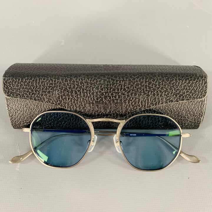 MATSUDA M3057 Silver Titanium Hexagonal Sunglasses