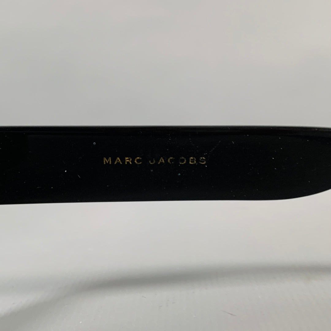 MARC JACOBS Black Silver Signature Print Acetate Sunglasses