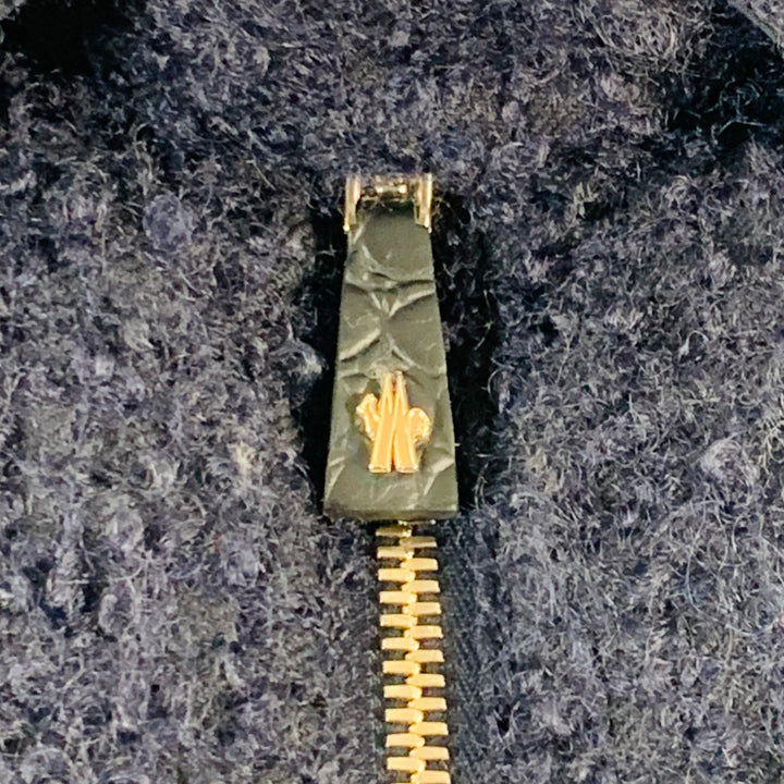 MONCLER by GIAMBATTISTA VALLI Size XS Cathy Navy Faux Fur Zip Pockets Coat