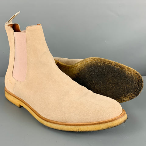 COMMON PROJECTS Size 9 Beige Suede Chelsea Ankle Boots