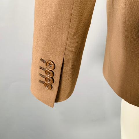 RALPH LAUREN Size 36 Brown Wool Peak Lapel Jacket