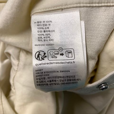 ARKET Size XS White Cotton Carpenter Jacket