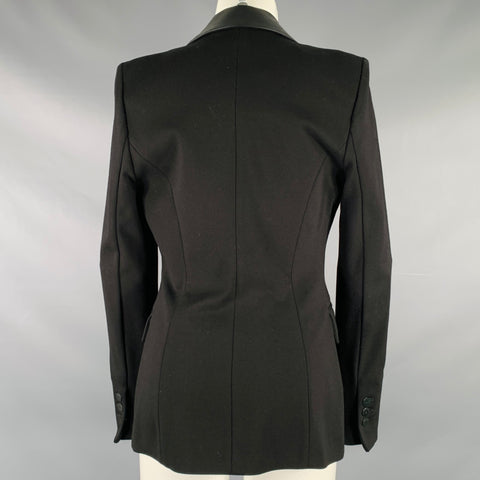 ISABEL DE PEDRO Size 6 Black Viscose Blend Blazer