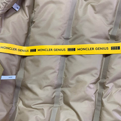 MONCLER GENIUS Size XXXL Khaki Quilted Down Filled Polyester Jacket