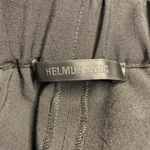 HELMUT LANG Size S Black Wool Blend Pleated Dress Pants