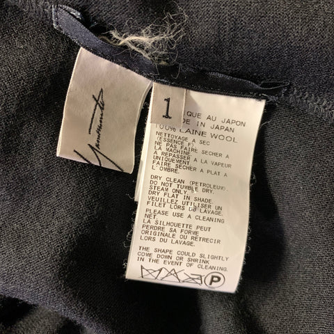 YOHJI YAMAMOTO Size S Black Wool Button Up Jacket  Blazer