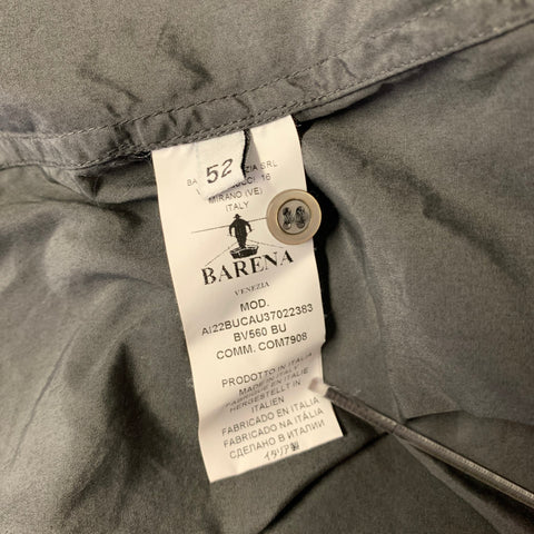 BARENA Size XL Grey Cotton Long Sleeve Shirt