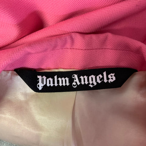 PALM ANGELS Size 42 Pink Cotton Polyester Peak Lapel Sport Coat